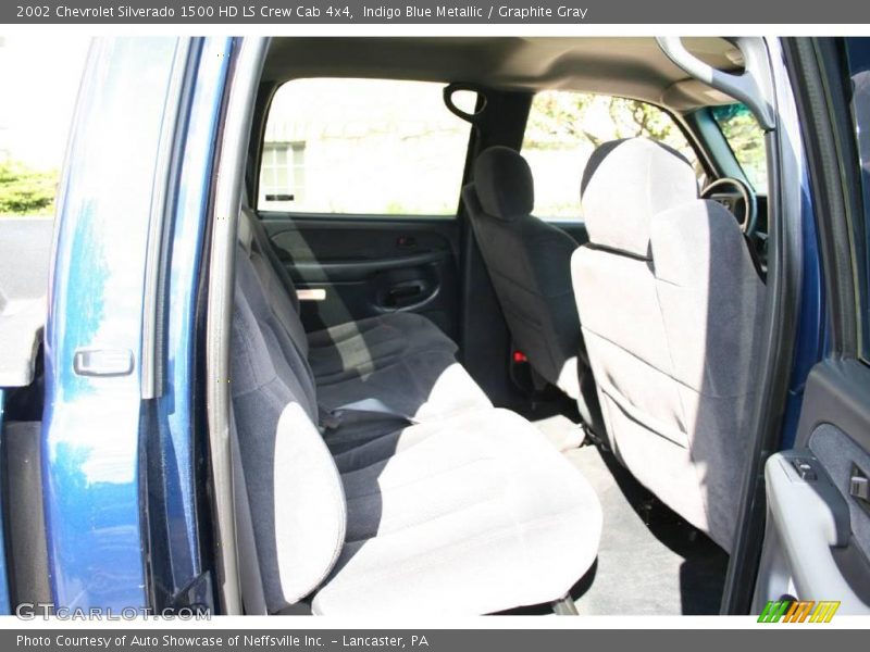 Indigo Blue Metallic / Graphite Gray 2002 Chevrolet Silverado 1500 HD LS Crew Cab 4x4