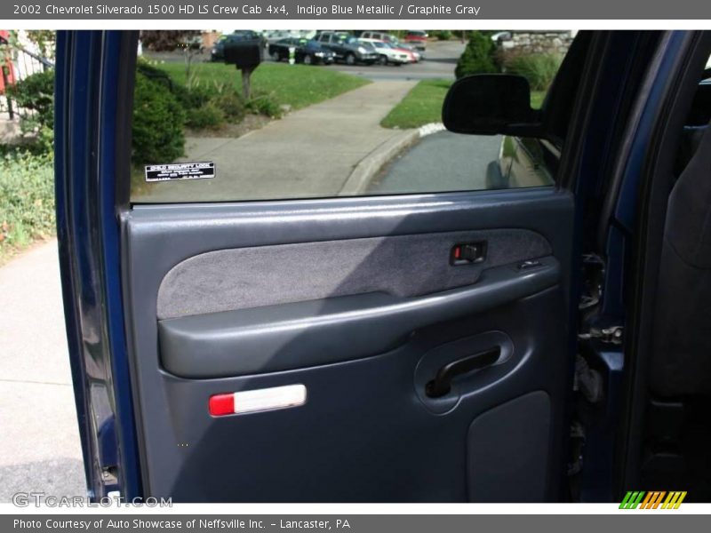 Indigo Blue Metallic / Graphite Gray 2002 Chevrolet Silverado 1500 HD LS Crew Cab 4x4