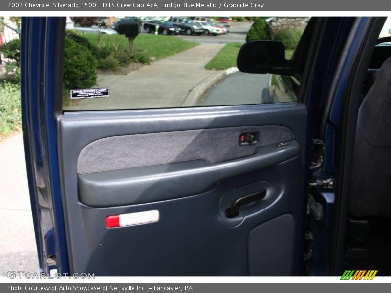 Indigo Blue Metallic / Graphite Gray 2002 Chevrolet Silverado 1500 HD LS Crew Cab 4x4