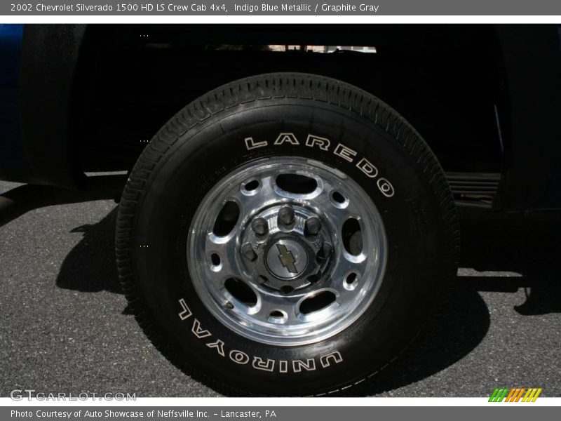 Indigo Blue Metallic / Graphite Gray 2002 Chevrolet Silverado 1500 HD LS Crew Cab 4x4