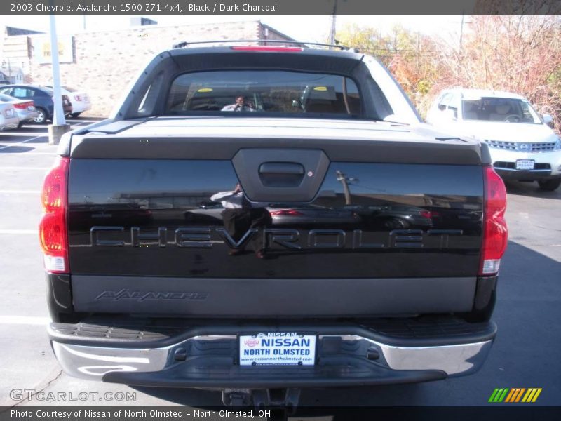 Black / Dark Charcoal 2003 Chevrolet Avalanche 1500 Z71 4x4