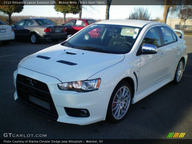 Wicked White / Black Sport Fabric 2010 Mitsubishi Lancer Evolution GSR