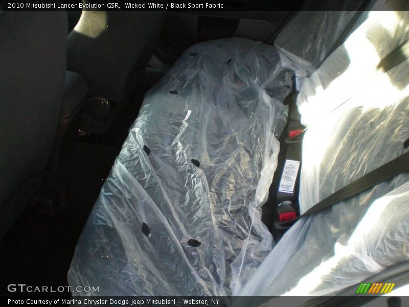 Wicked White / Black Sport Fabric 2010 Mitsubishi Lancer Evolution GSR