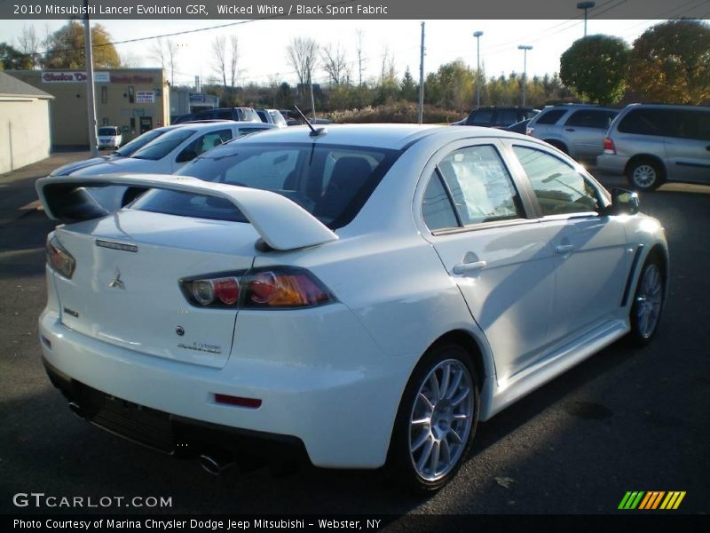 Wicked White / Black Sport Fabric 2010 Mitsubishi Lancer Evolution GSR