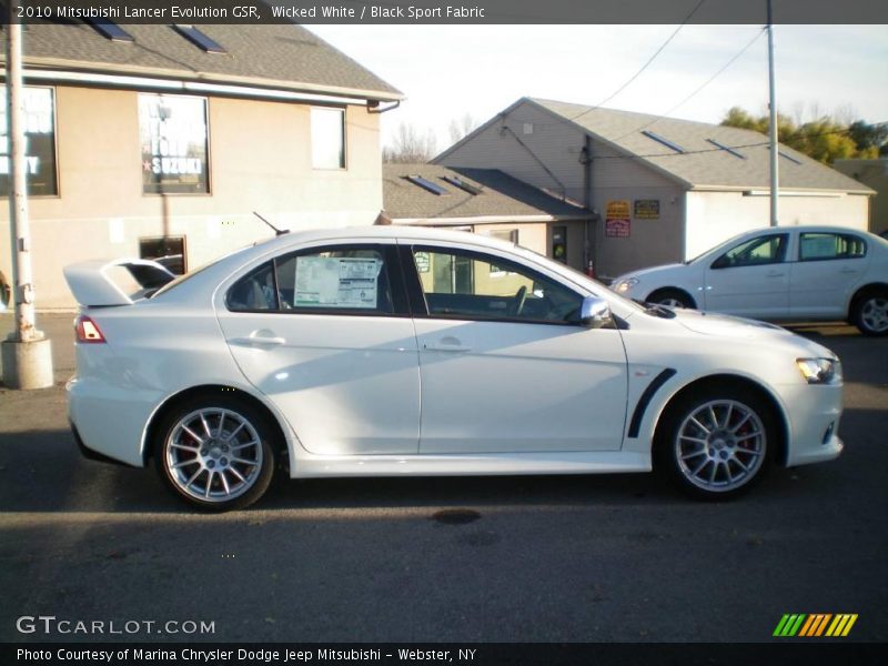 Wicked White / Black Sport Fabric 2010 Mitsubishi Lancer Evolution GSR