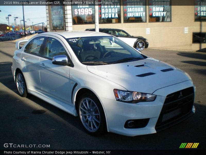 Wicked White / Black Sport Fabric 2010 Mitsubishi Lancer Evolution GSR