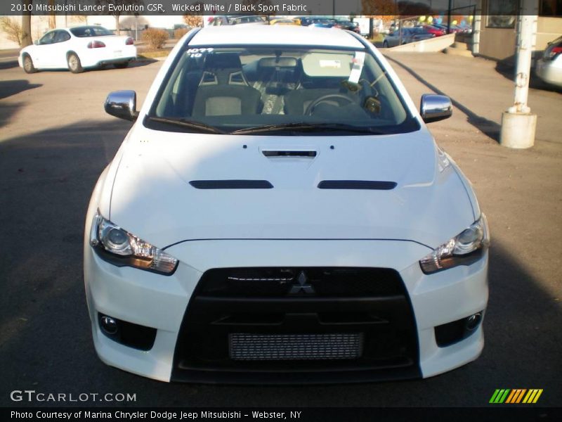 Wicked White / Black Sport Fabric 2010 Mitsubishi Lancer Evolution GSR