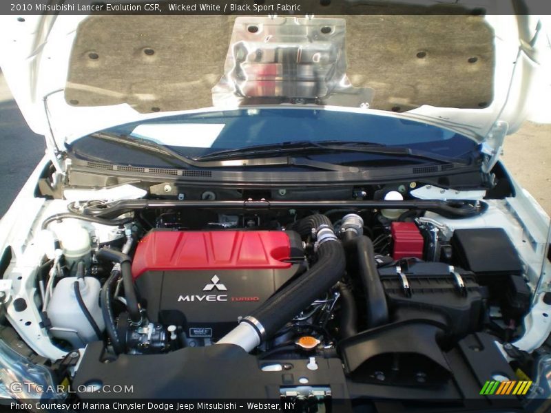 Wicked White / Black Sport Fabric 2010 Mitsubishi Lancer Evolution GSR