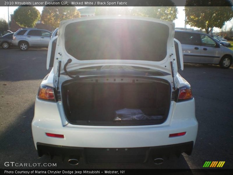 Wicked White / Black Sport Fabric 2010 Mitsubishi Lancer Evolution GSR