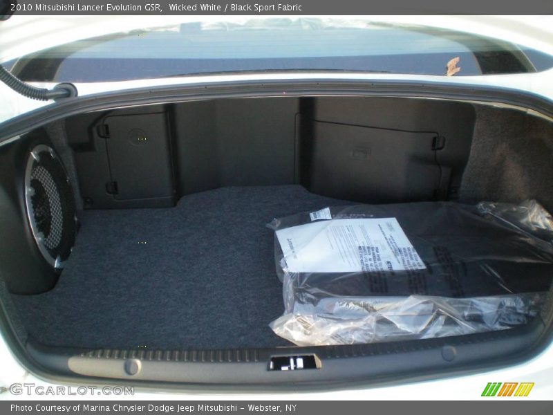 Wicked White / Black Sport Fabric 2010 Mitsubishi Lancer Evolution GSR