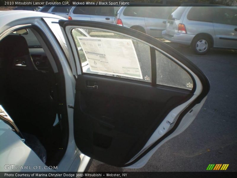 Wicked White / Black Sport Fabric 2010 Mitsubishi Lancer Evolution GSR