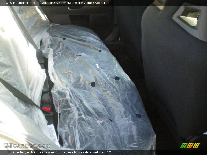 Wicked White / Black Sport Fabric 2010 Mitsubishi Lancer Evolution GSR