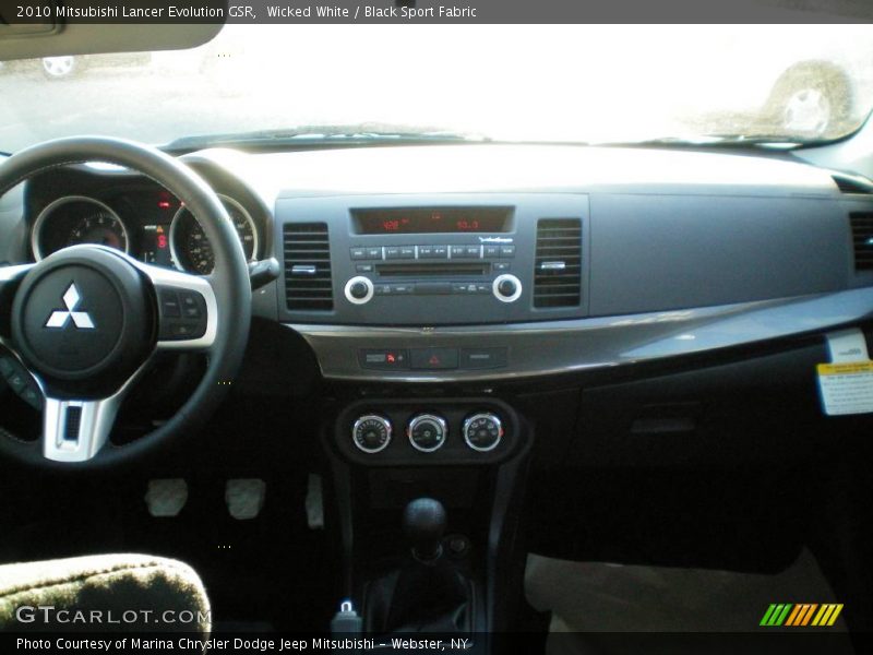 Wicked White / Black Sport Fabric 2010 Mitsubishi Lancer Evolution GSR