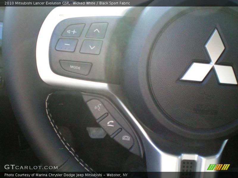 Wicked White / Black Sport Fabric 2010 Mitsubishi Lancer Evolution GSR