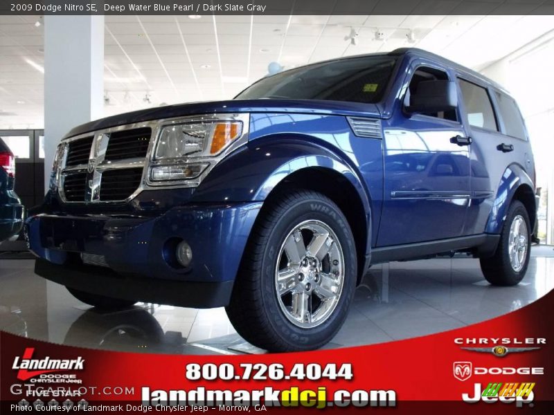 Deep Water Blue Pearl / Dark Slate Gray 2009 Dodge Nitro SE