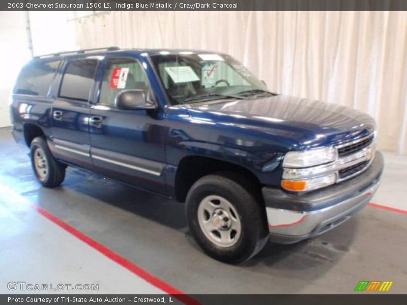Indigo Blue Metallic / Gray/Dark Charcoal 2003 Chevrolet Suburban 1500 LS