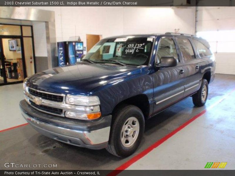Indigo Blue Metallic / Gray/Dark Charcoal 2003 Chevrolet Suburban 1500 LS