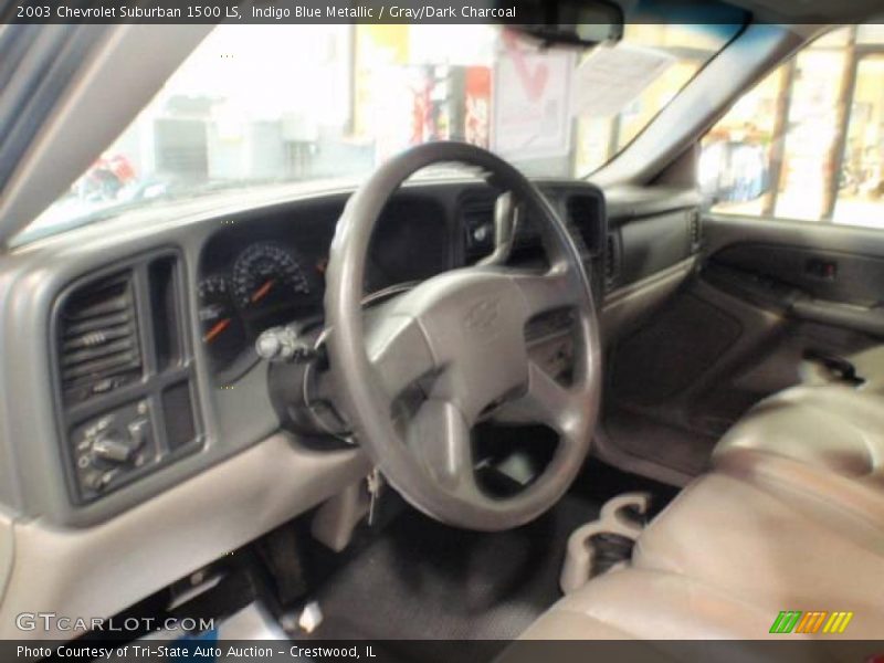 Indigo Blue Metallic / Gray/Dark Charcoal 2003 Chevrolet Suburban 1500 LS
