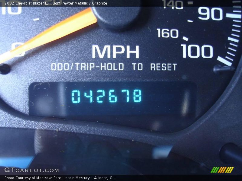 Light Pewter Metallic / Graphite 2002 Chevrolet Blazer LS