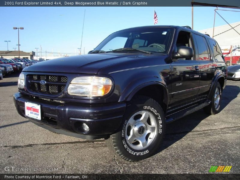 Deep Wedgewood Blue Metallic / Dark Graphite 2001 Ford Explorer Limited 4x4