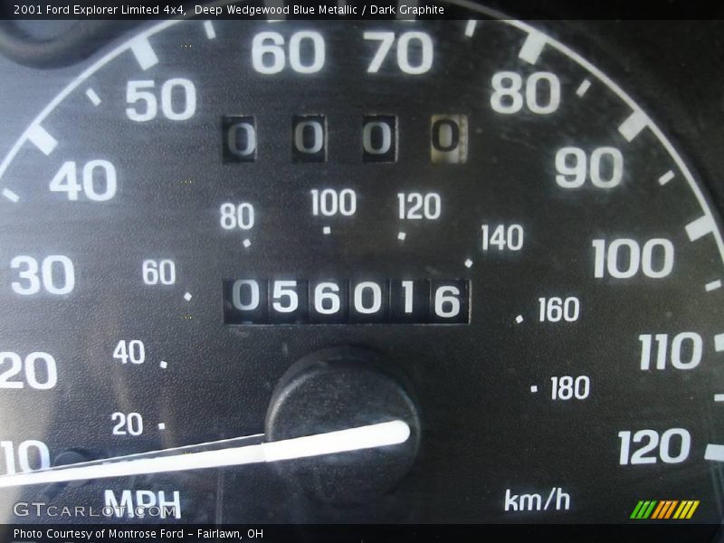 Deep Wedgewood Blue Metallic / Dark Graphite 2001 Ford Explorer Limited 4x4