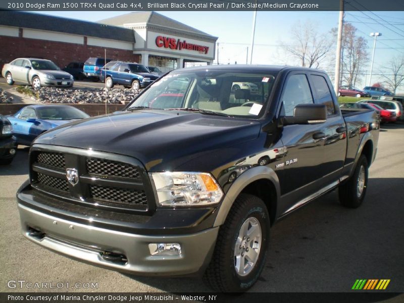 Brilliant Black Crystal Pearl / Dark Slate/Medium Graystone 2010 Dodge Ram 1500 TRX4 Quad Cab 4x4