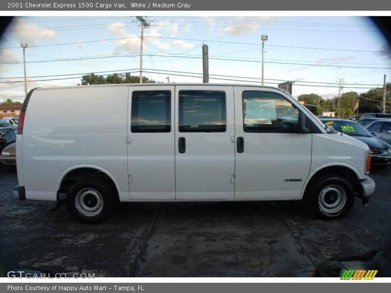 White / Medium Gray 2001 Chevrolet Express 1500 Cargo Van
