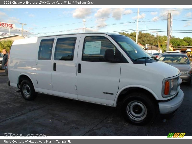 White / Medium Gray 2001 Chevrolet Express 1500 Cargo Van