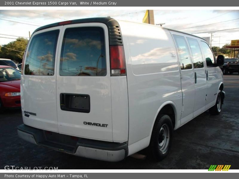 White / Medium Gray 2001 Chevrolet Express 1500 Cargo Van