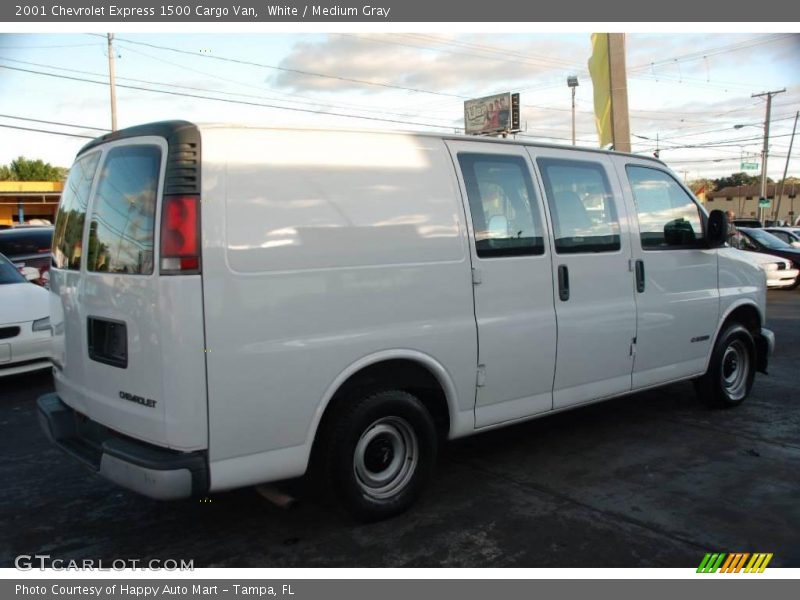 White / Medium Gray 2001 Chevrolet Express 1500 Cargo Van