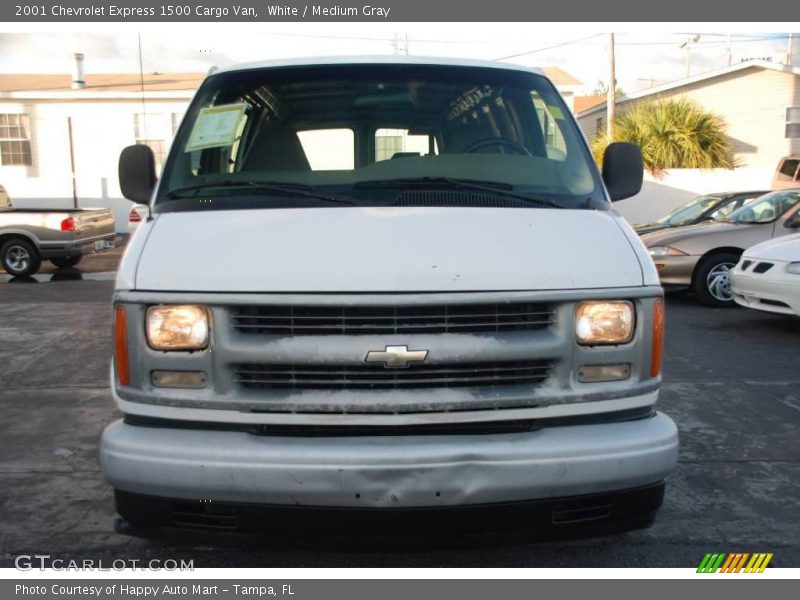 White / Medium Gray 2001 Chevrolet Express 1500 Cargo Van