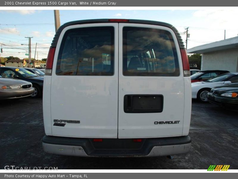White / Medium Gray 2001 Chevrolet Express 1500 Cargo Van