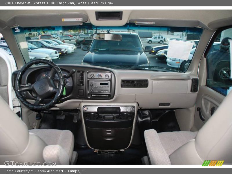 White / Medium Gray 2001 Chevrolet Express 1500 Cargo Van
