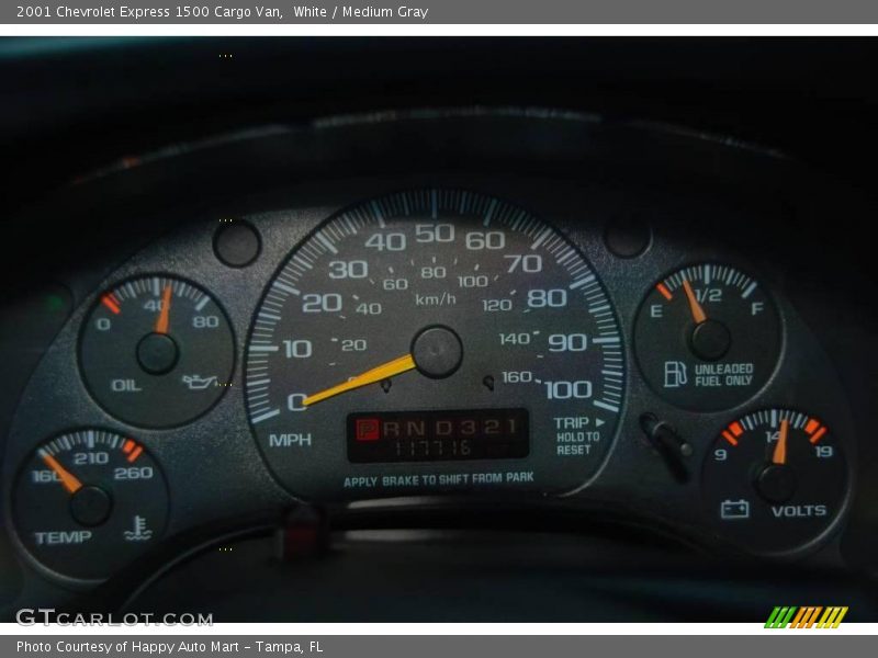 White / Medium Gray 2001 Chevrolet Express 1500 Cargo Van