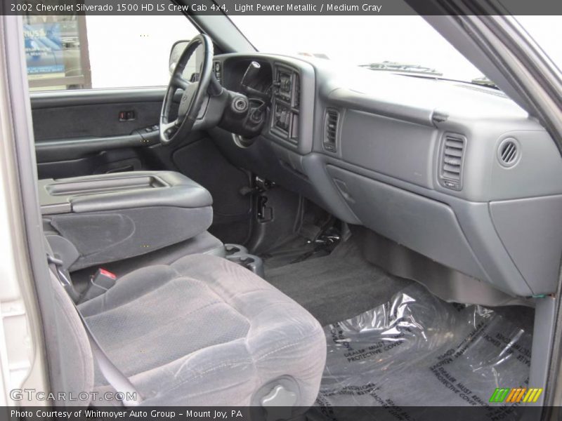 Light Pewter Metallic / Medium Gray 2002 Chevrolet Silverado 1500 HD LS Crew Cab 4x4