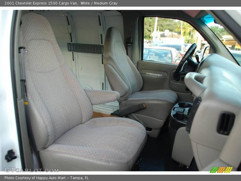 White / Medium Gray 2001 Chevrolet Express 1500 Cargo Van