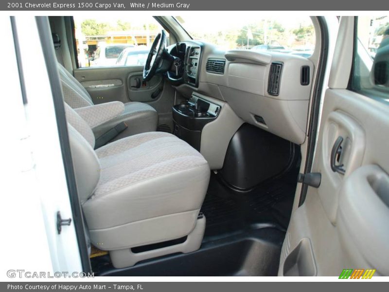 White / Medium Gray 2001 Chevrolet Express 1500 Cargo Van