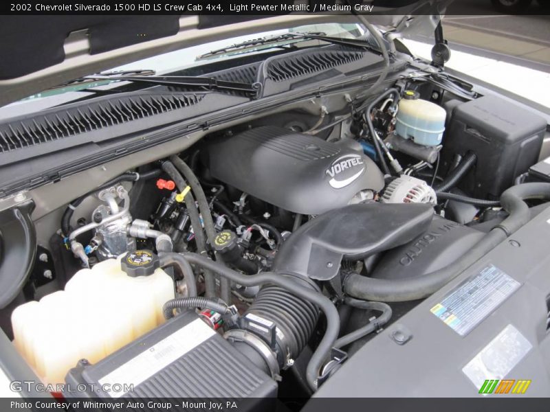Light Pewter Metallic / Medium Gray 2002 Chevrolet Silverado 1500 HD LS Crew Cab 4x4