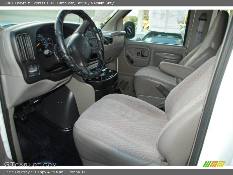 White / Medium Gray 2001 Chevrolet Express 1500 Cargo Van