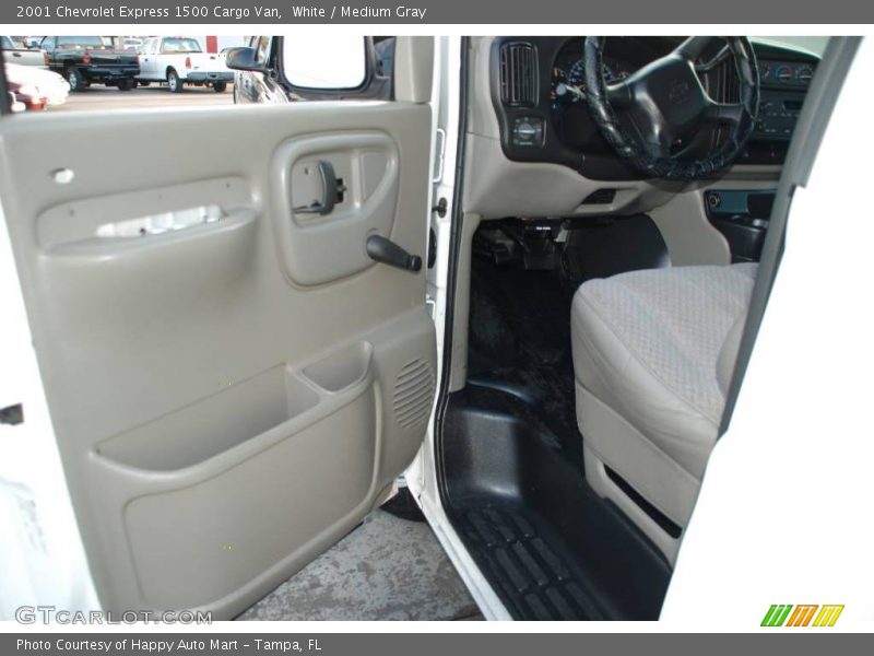 White / Medium Gray 2001 Chevrolet Express 1500 Cargo Van