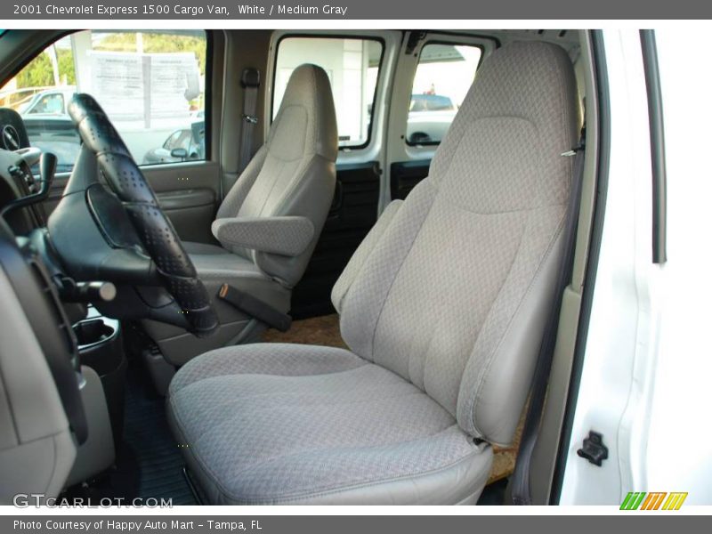 White / Medium Gray 2001 Chevrolet Express 1500 Cargo Van