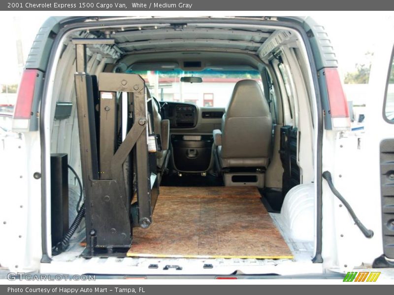 White / Medium Gray 2001 Chevrolet Express 1500 Cargo Van