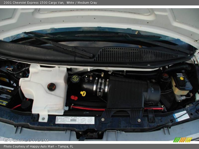White / Medium Gray 2001 Chevrolet Express 1500 Cargo Van