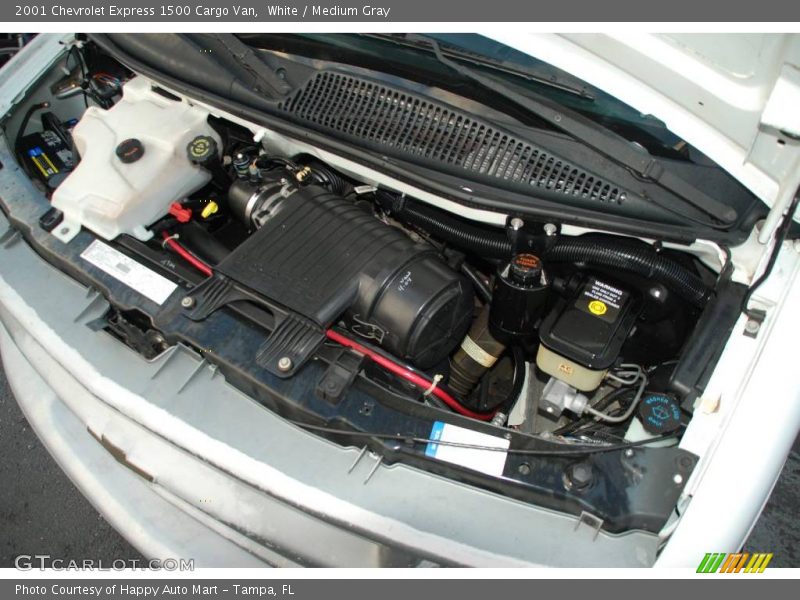 White / Medium Gray 2001 Chevrolet Express 1500 Cargo Van