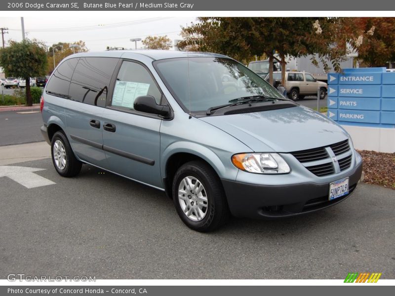 Butane Blue Pearl / Medium Slate Gray 2006 Dodge Caravan SE