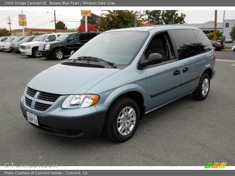 Butane Blue Pearl / Medium Slate Gray 2006 Dodge Caravan SE
