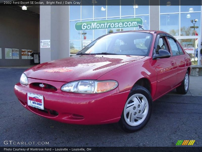 Bright Red / Dark Gray 2002 Ford Escort SE Sedan