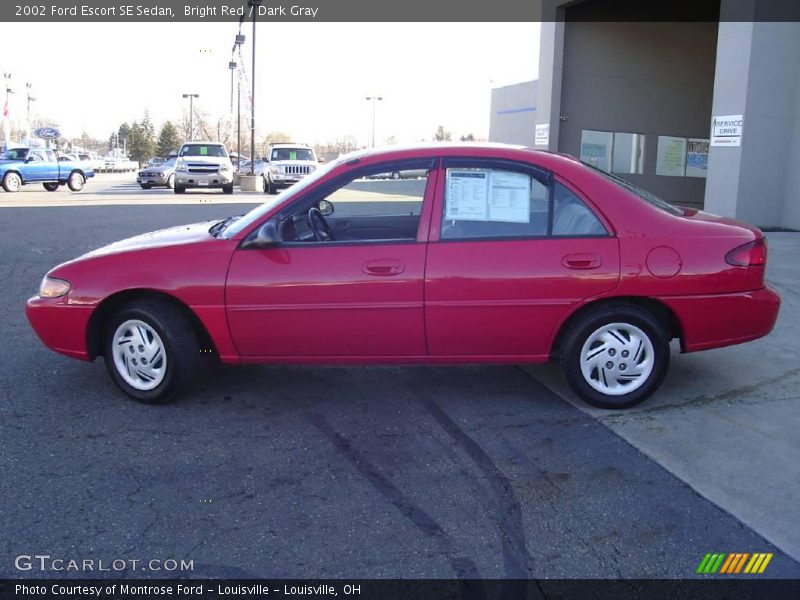 Bright Red / Dark Gray 2002 Ford Escort SE Sedan