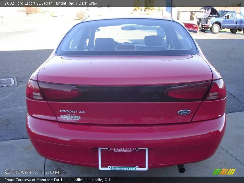 Bright Red / Dark Gray 2002 Ford Escort SE Sedan