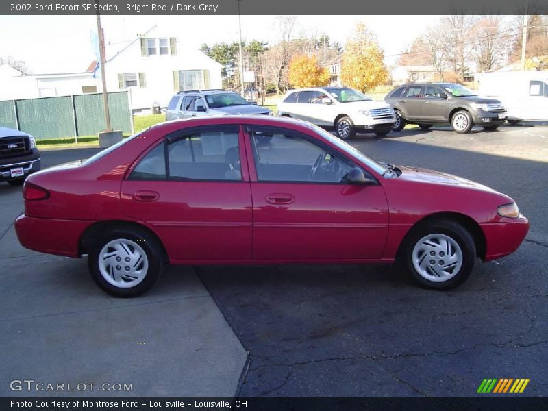 Bright Red / Dark Gray 2002 Ford Escort SE Sedan